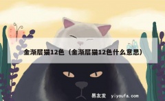 金渐层猫12色（金渐层猫12色什么意思）