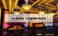 ktv音响排名（ktv音响牌子排行榜）