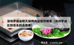 深圳罗湖自助火锅烤肉店推荐哪家（深圳罗湖比较出名的自助餐）