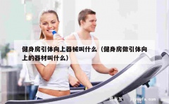 健身房引体向上器械叫什么（健身房做引体向上的器材叫什么）