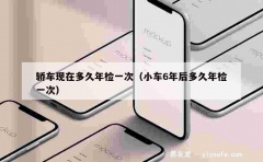 轿车现在多久年检一次（小车6年后多久年检一次）