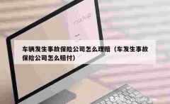 车辆发生事故保险公司怎么理赔（车发生事故保险公司怎么赔付）