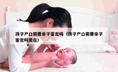 孩子户口需要亲子鉴定吗（孩子户口需要亲子鉴定吗现在）