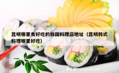 昆明哪里有好吃的韩国料理店地址（昆明韩式料理哪里好吃）