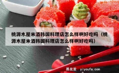 桃源木屋米酒韩国料理店怎么样啊好吃吗（桃源木屋米酒韩国料理店