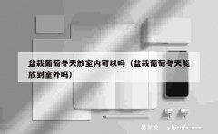 盆栽葡萄冬天放室内可以吗（盆栽葡萄冬天能放到室外吗）