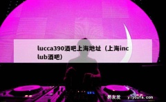 lucca390酒吧上海地址（上海inclub酒吧）