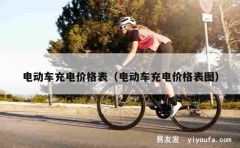 电动车充电价格表（电动车充电价格表图）