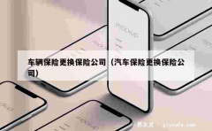 车辆保险更换保险公司（汽车保险更换保险公司）