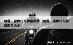 哈雷三轮摩托车价格图片（哈雷三轮摩托车价格图片大全）