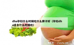 dha孕妇什么时候吃什么牌子好（孕妇dha适合什么时候吃）