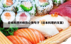 日本料理的精致心情句子（日本料理的文案）