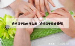 透明指甲油有什么用（透明指甲油好看吗）