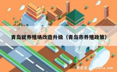 青岛就养殖场改造升级（青岛市养殖政策）