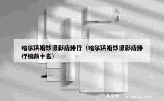 哈尔滨婚纱摄影店排行（哈尔滨婚纱摄影店排行榜前十名）