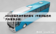 2023年临邑到平原的客车（平原到临邑的汽车票多少钱）