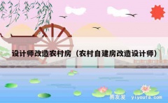 设计师改造农村房（农村自建房改造设计师）