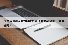 卫生间隔断门效果图大全（卫生间隔断门效果图片）