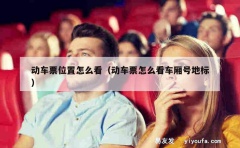 动车票位置怎么看（动车票怎么看车厢号地标）