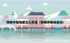 锦鲤养殖场要怎么搭建（锦鲤养殖场建设）