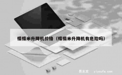 榻榻米升降机价格（榻榻米升降机有危险吗）