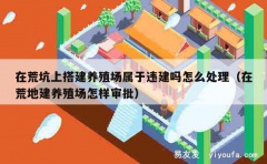 在荒坑上搭建养殖场属于违建吗怎么处理（在荒地建养殖场怎样审批