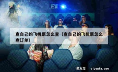 查自己的飞机票怎么查（查自己的飞机票怎么查订单）