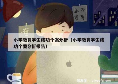 小学教育学生成功个案分析（小学教育学生成功个案分析报告）