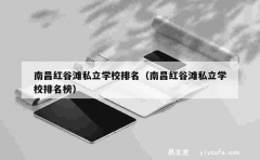 南昌红谷滩私立学校排名（南昌红谷滩私立学校排名榜）