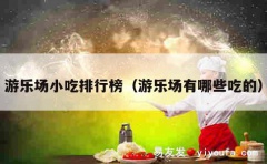 游乐场小吃排行榜（游乐场有哪些吃的）