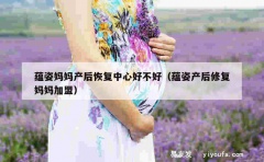 蕴姿妈妈产后恢复中心好不好（蕴姿产后修复妈妈加盟）