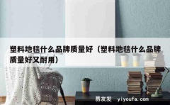 塑料地毯什么品牌质量好（塑料地毯什么品牌质量好又耐用）