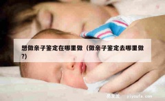 想做亲子鉴定在哪里做（做亲子鉴定去哪里做?）