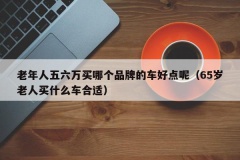 老年人五六万买哪个品牌的车好点呢（65岁老人买什么车合适）