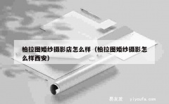 柏拉图婚纱摄影店怎么样（柏拉图婚纱摄影怎么样西安）