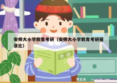 安师大小学教育考研（安师大小学教育考研报录比）