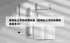 昆明私立学校收费标准（昆明私立学校收费标准是多少）