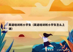 英语培训班小学生（英语培训班小学生怎么上课）