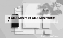 青岛超人私立学校（青岛超人私立学校有哪些）