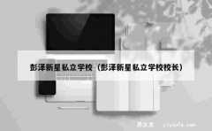 彭泽新星私立学校（彭泽新星私立学校校长）