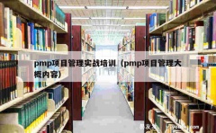 pmp项目管理实战培训（pmp项目管理大概内容）