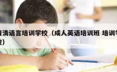 清清语言培训学校（成人英语培训班 培训学校）