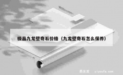 极品九龙壁奇石价格（九龙壁奇石怎么保养）