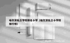 哈尔滨私立学校排名小学（哈尔滨私立小学校排行榜）