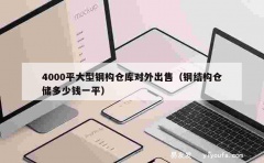 4000平大型钢构仓库对外出售（钢结构仓储多少钱一平）