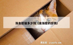 渐金层猫多少钱（金渐层的价钱）