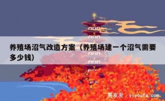 养殖场沼气改造方案（养殖场建一个沼气需要多少钱）