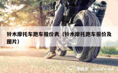 铃木摩托车跑车报价表（铃木摩托跑车报价及图片）