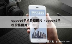 oppov6手机价格图片（oppox6手机价格图片）