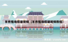 羊养殖场搭建视频（羊养殖场搭建视频教程）